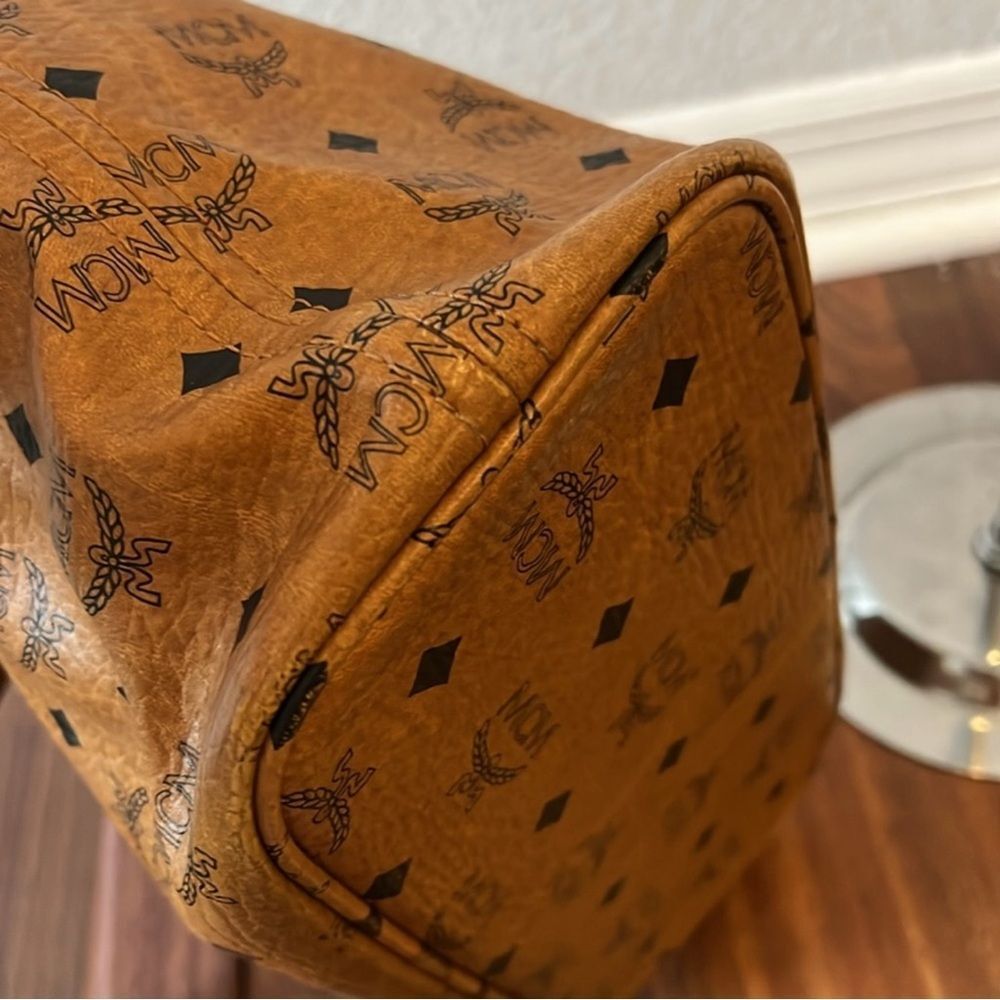 MCM Brown Monogram Tote Bag - Picture 5 of 8